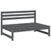 Set mobilier relaxare de grădină, 4 piese, gri, lemn masiv pin - WALTI WALTI