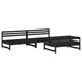 Set mobilier relaxare de grădină 4 piese, negru, lemn masiv pin - WALTI WALTI