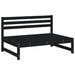Set mobilier relaxare de grădină 4 piese, negru, lemn masiv pin - WALTI WALTI