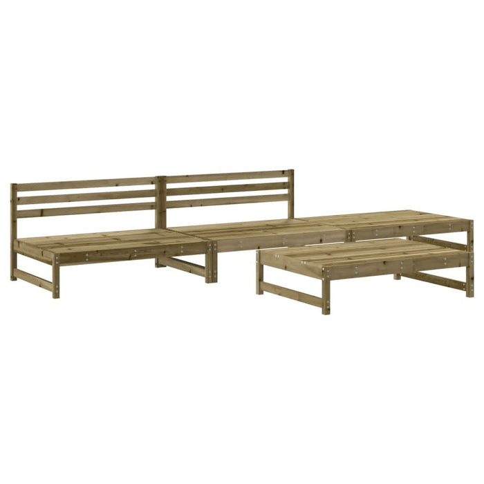 Set mobilier relaxare de grădină, 4 piese, lemn de pin tratat - WALTI WALTI