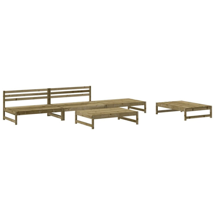 Set mobilier relaxare pentru grădină 5 piese lemn de pin tratat - WALTI WALTI