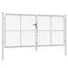 Poartă de grădină din plasă argintie 300x175 cm oțel galvanizat - WALTI WALTI