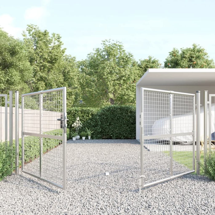 Poartă de grădină din plasă argintie 300x175 cm oțel galvanizat - WALTI WALTI
