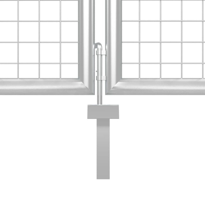 Poartă de grădină din plasă argintie 300x175 cm oțel galvanizat - WALTI WALTI