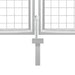 Poartă de grădină din plasă argintie 300x175 cm oțel galvanizat - WALTI WALTI