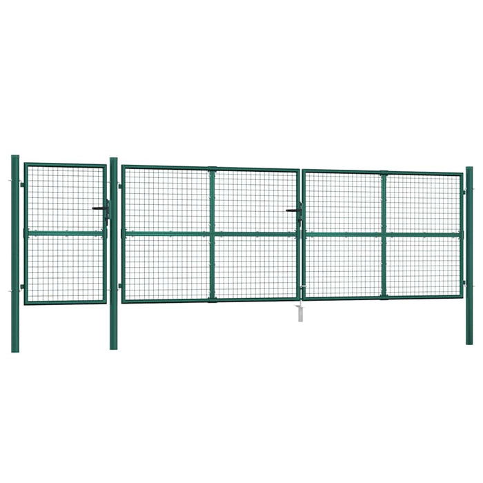 Poartă de grădină din plasă, verde, 500x125 cm, oțel galvanizat - WALTI WALTI