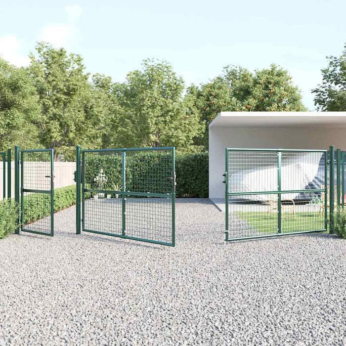 Poartă de grădină din plasă, verde, 500x125 cm, oțel galvanizat - WALTI WALTI