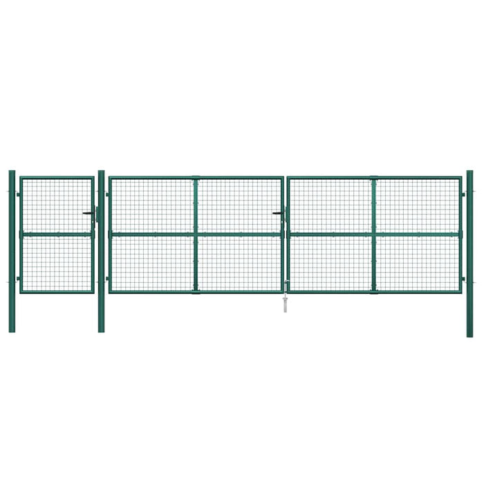 Poartă de grădină din plasă, verde, 500x125 cm, oțel galvanizat - WALTI WALTI
