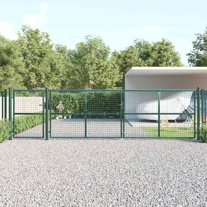 Poartă de grădină din plasă, verde, 500x125 cm, oțel galvanizat - WALTI WALTI