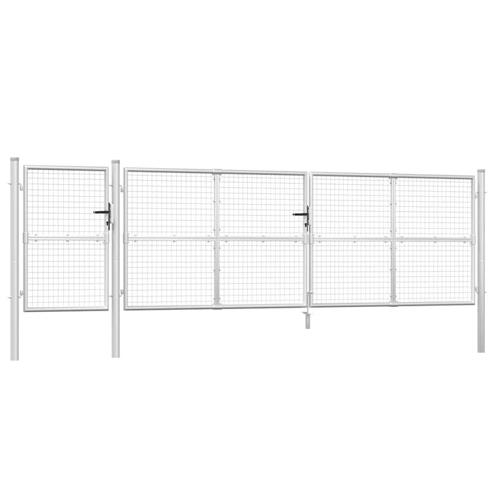 Poartă de grădină din plasă, argintie, 500x125 cm, oțel galvanizat - WALTI WALTI