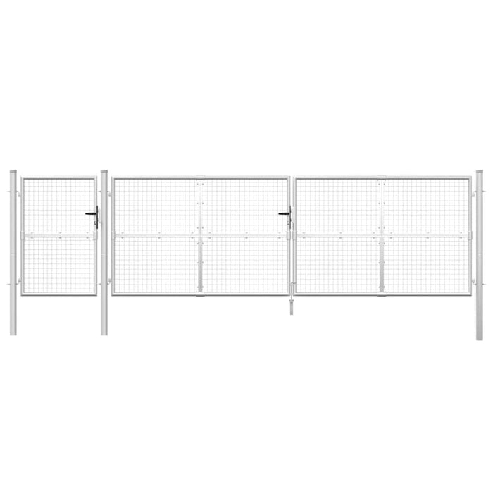 Poartă de grădină din plasă, argintie, 500x125 cm, oțel galvanizat - WALTI WALTI