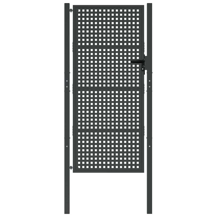 Poartă de grădină antracit 100x175 cm oțel - WALTI WALTI