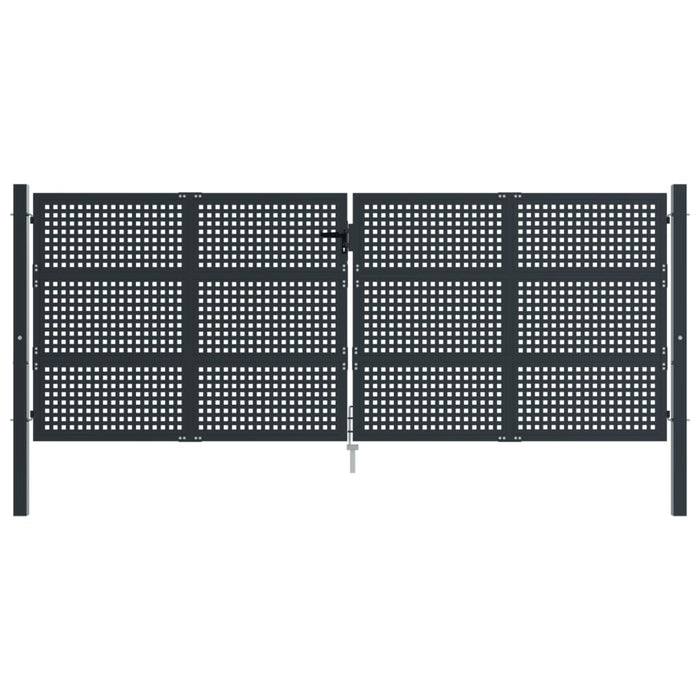 Poartă pentru grădină, antracit, 400x150 cm, oțel - WALTI WALTI