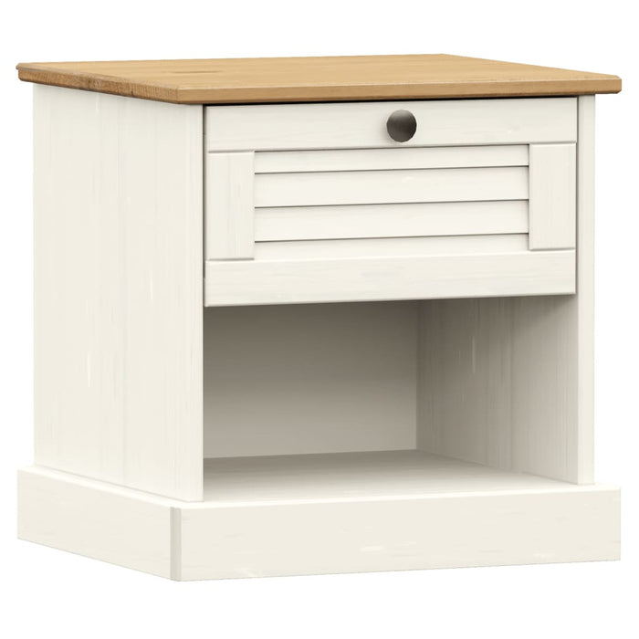 Noptieră VIGO, alb, 42x35x42 cm, lemn masiv de pin - WALTI WALTI