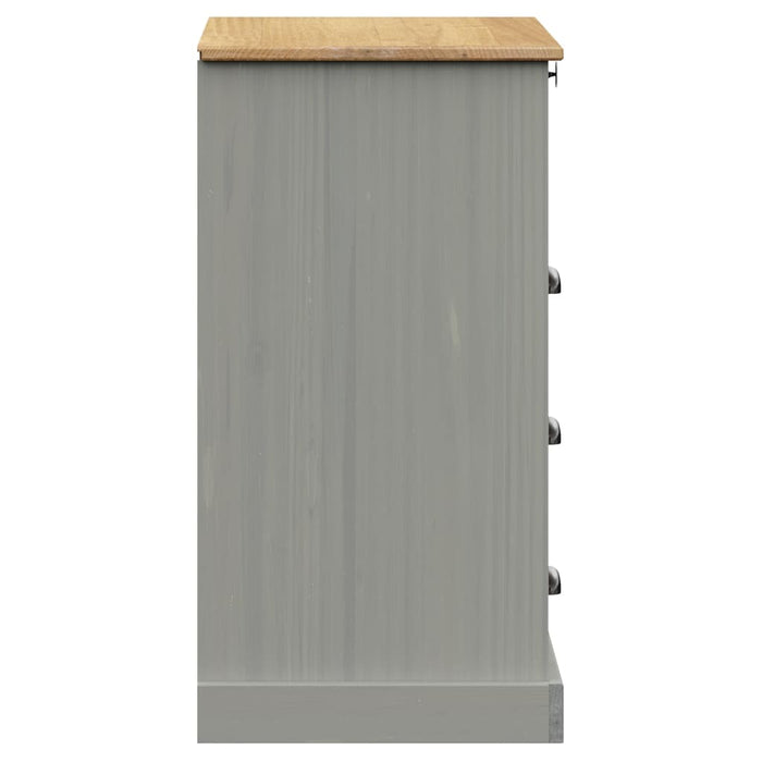 Comodă cu sertare VIGO, gri, 80x40x76 cm, lemn masiv de pin WALTI