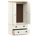 Dulap VIGO, alb, 90x55x170 cm, lemn masiv de pin - WALTI WALTI