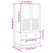 Dulap VIGO, alb, 90x55x170 cm, lemn masiv de pin - WALTI WALTI