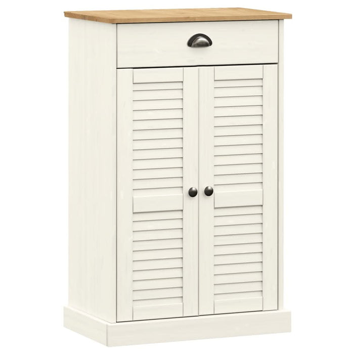 Dulap de pantofi VIGO, alb, 60x35x96 cm, lemn masiv de pin - WALTI WALTI