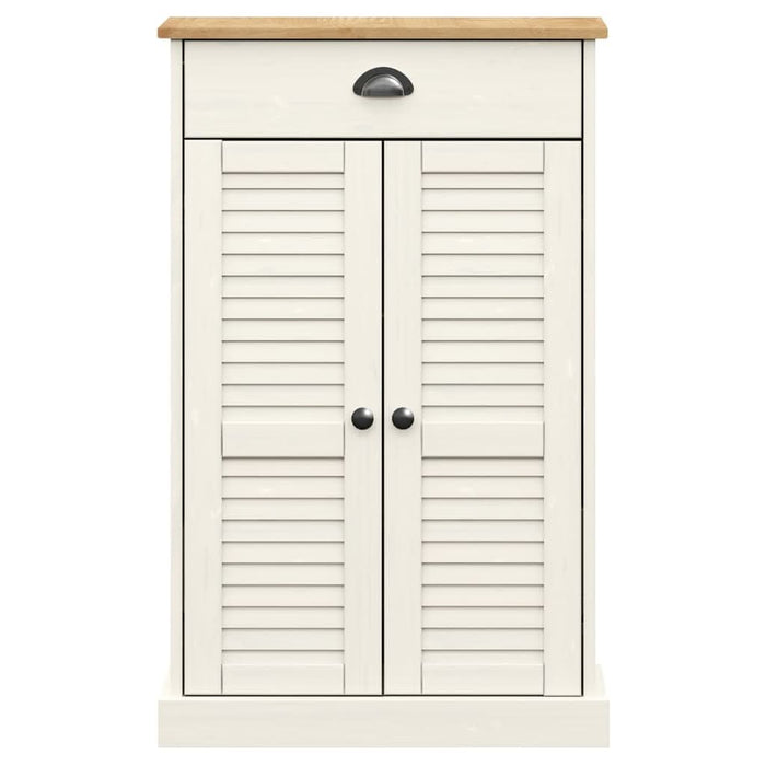 Dulap de pantofi VIGO, alb, 60x35x96 cm, lemn masiv de pin - WALTI WALTI