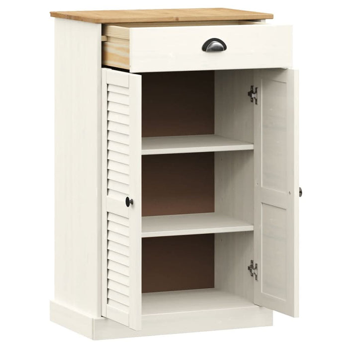 Dulap de pantofi VIGO, alb, 60x35x96 cm, lemn masiv de pin - WALTI WALTI