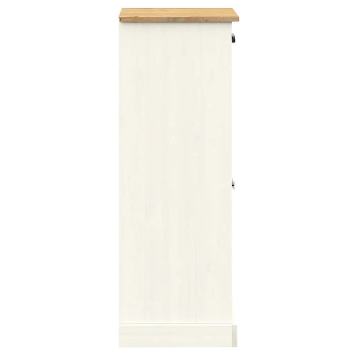 Dulap de pantofi VIGO, alb, 60x35x96 cm, lemn masiv de pin - WALTI WALTI