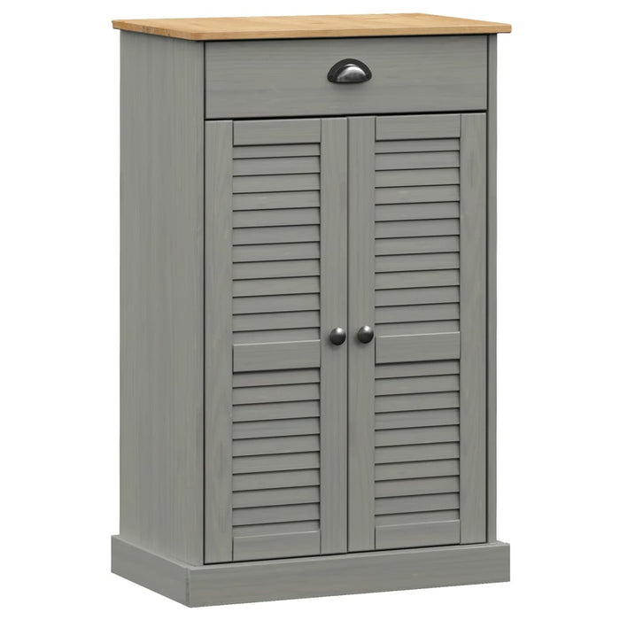 Dulap de pantofi VIGO, gri, 60x35x96 cm, lemn masiv de pin - WALTI WALTI