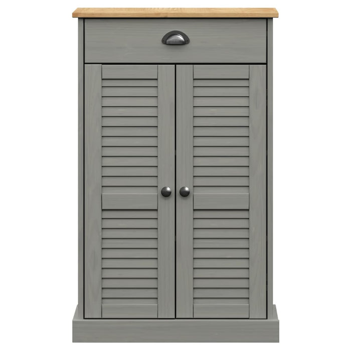 Dulap de pantofi VIGO, gri, 60x35x96 cm, lemn masiv de pin - WALTI WALTI