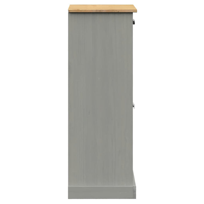 Dulap de pantofi VIGO, gri, 60x35x96 cm, lemn masiv de pin - WALTI WALTI