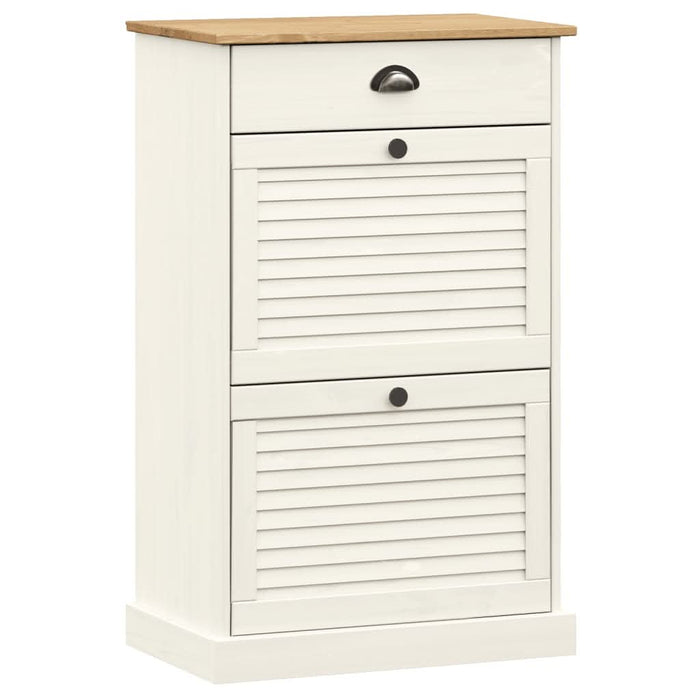Dulap de pantofi VIGO, 60x35x96 cm, alb, lemn masiv de pin - WALTI WALTI