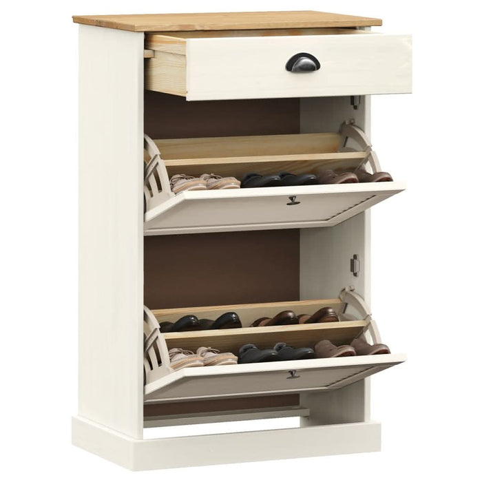 Dulap de pantofi VIGO, 60x35x96 cm, alb, lemn masiv de pin - WALTI WALTI