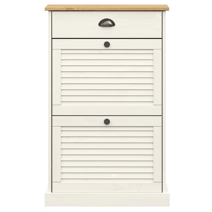 Dulap de pantofi VIGO, 60x35x96 cm, alb, lemn masiv de pin - WALTI WALTI