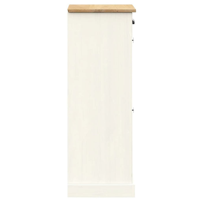 Dulap de pantofi VIGO, 60x35x96 cm, alb, lemn masiv de pin - WALTI WALTI