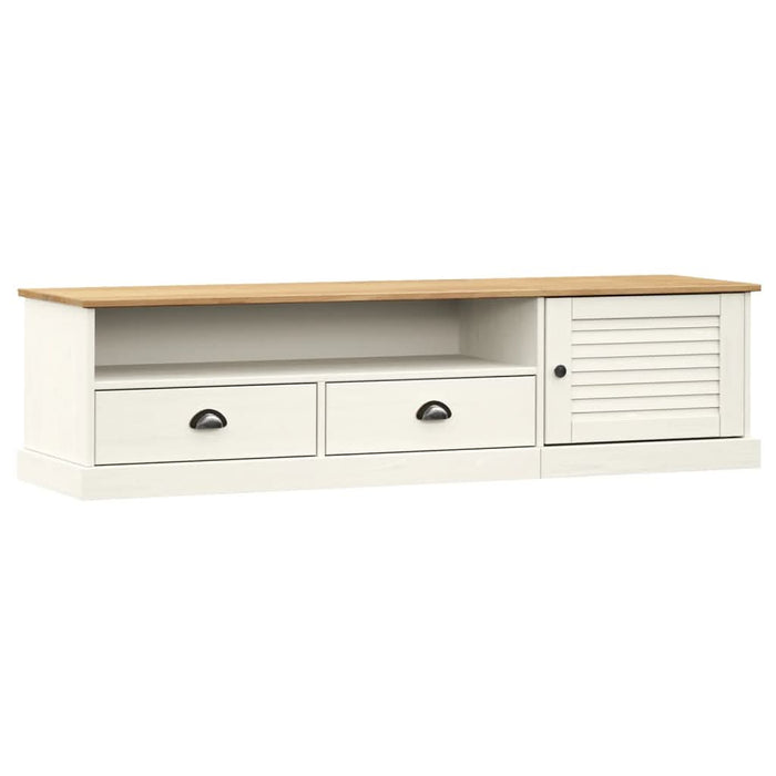 Comodă TV VIGO, alb, 156x40x40 cm, lemn masiv de pin - WALTI WALTI