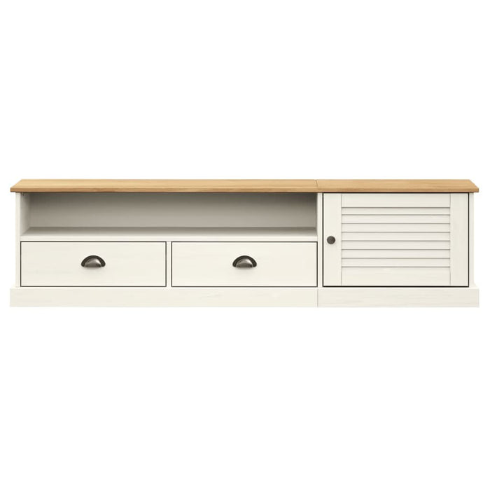 Comodă TV VIGO, alb, 156x40x40 cm, lemn masiv de pin - WALTI WALTI