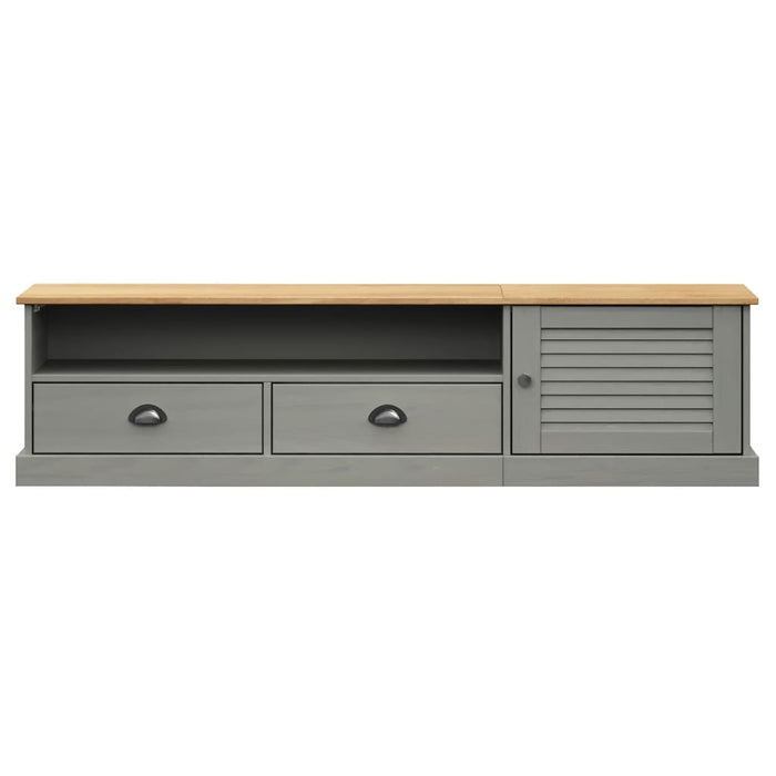 Comodă TV VIGO, gri, 156x40x40 cm, lemn masiv de pin - WALTI WALTI