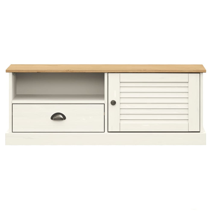 Comodă TV VIGO, alb, 106x40x40 cm, lemn masiv de pin WALTI