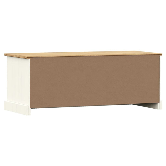 Comodă TV VIGO, alb, 106x40x40 cm, lemn masiv de pin WALTI