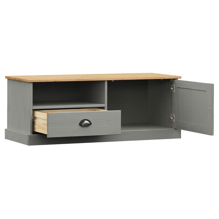 Comodă TV VIGO, gri, 106x40x40 cm, lemn masiv de pin - WALTI WALTI