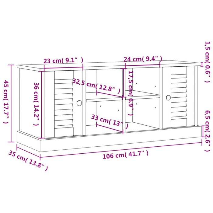 Bancă de pantofi VIGO, 106x35x45 cm, lemn masiv de pin - WALTI WALTI