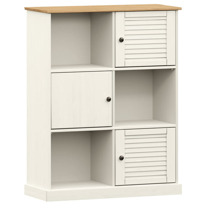 Bibliotecă VIGO, alb, 90x35x114,5 cm, lemn masiv de pin - WALTI WALTI