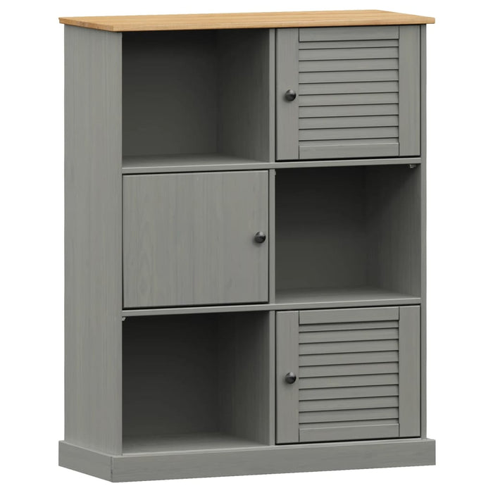 Bibliotecă VIGO, gri, 90x35x114,5 cm, lemn masiv de pin - WALTI WALTI