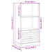 Bibliotecă VIGO, 60x35x114,5 cm, lemn masiv de pin - WALTI WALTI
