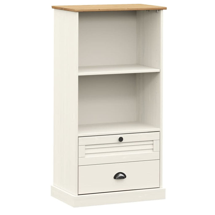 Bibliotecă VIGO, alb, 60x35x114,5 cm, lemn masiv de pin - WALTI WALTI