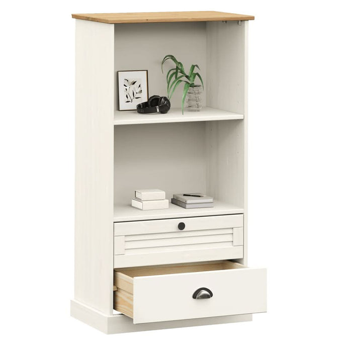 Bibliotecă VIGO, alb, 60x35x114,5 cm, lemn masiv de pin - WALTI WALTI