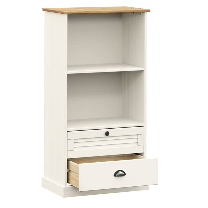 Bibliotecă VIGO, alb, 60x35x114,5 cm, lemn masiv de pin - WALTI WALTI