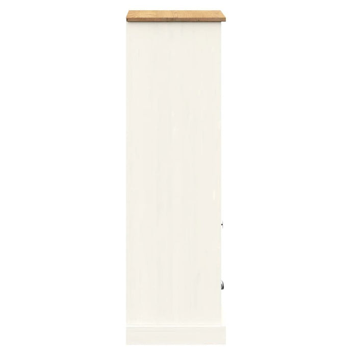 Bibliotecă VIGO, alb, 60x35x114,5 cm, lemn masiv de pin - WALTI WALTI