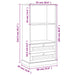 Bibliotecă VIGO, alb, 60x35x114,5 cm, lemn masiv de pin - WALTI WALTI