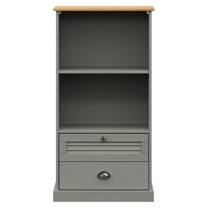 Bibliotecă VIGO, gri, 60x35x114,5 cm, lemn masiv de pin WALTI