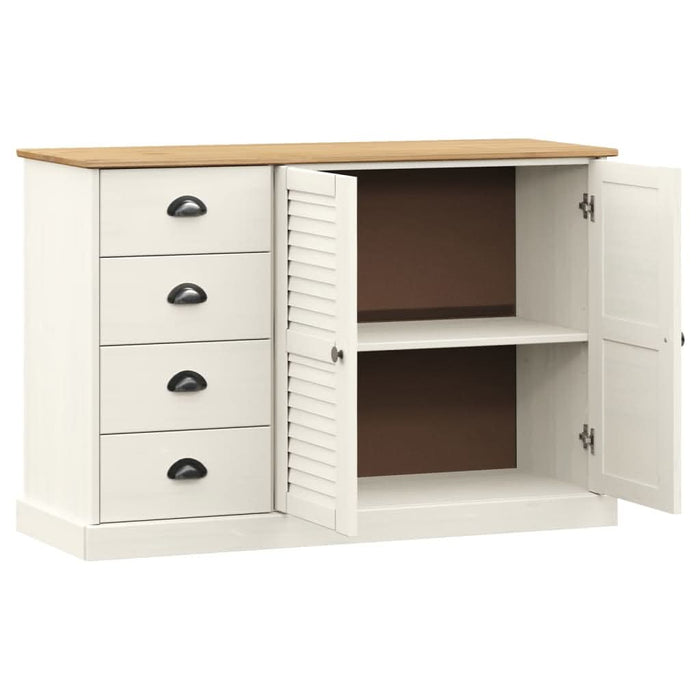 Servantă cu sertare VIGO, 113x40x75 cm, alb, lemn masiv de pin - WALTI WALTI