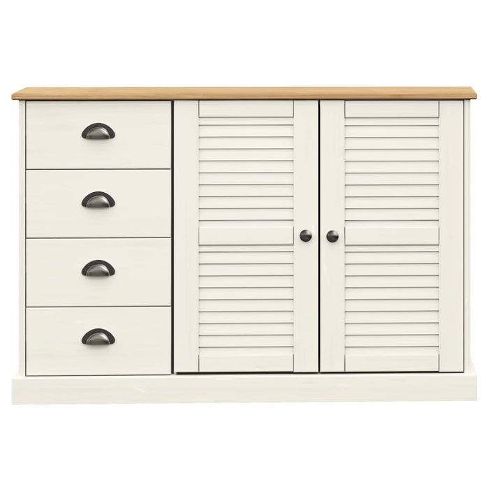 Servantă cu sertare VIGO, 113x40x75 cm, alb, lemn masiv de pin - WALTI WALTI
